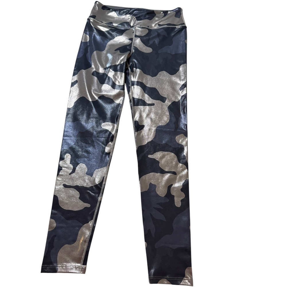 Noli Yoga Guerra Metallic Camo Leggings Liquid High Shine High Rise M